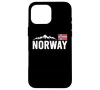Norway Flag, Outdoor Travel, Ice Hockey Team Mountain Carcasa para iPhone 16 Pro MAX