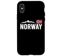 Norway Flag, Outdoor Travel, Ice Hockey Team Mountain Carcasa para iPhone X/XS