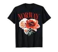 Norway Football Fan Floral Rose Soccer Camiseta