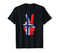 Norway Peace Sign Patriotic Country Norwegian Flag Camiseta