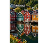 Norway Travel Journal - Cute Travel Notebook to Record Your Scandinavian Adventures | Souvenir Gift for Girls, Teens, Women, and All Bryggen Wharf Lovers in Bergen | 120 Wide-Ruled Pages, Paperback