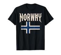 Norway with Norwegian Flag Colors. Men, Women & Kids Camiseta