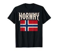 Norway with Norwegian Flag Colors. Men, Women & Kids Camiseta