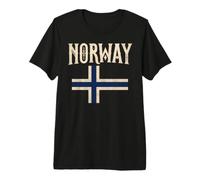 Norway with Norwegian Flag Colors. Men, Women & Kids Camiseta Premium