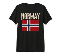 Norway with Norwegian Flag Colors. Men, Women & Kids Camiseta Premium