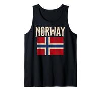 Norway with Norwegian Flag Colors. Men, Women & Kids Camiseta sin Mangas