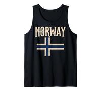 Norway with Norwegian Flag Colors. Men, Women & Kids Camiseta sin Mangas