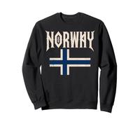 Norway with Norwegian Flag Colors. Men, Women & Kids Sudadera