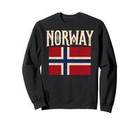 Norway with Norwegian Flag Colors. Men, Women & Kids Sudadera