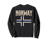 Norway with Norwegian Flag Colors. Men, Women & Kids Sudadera