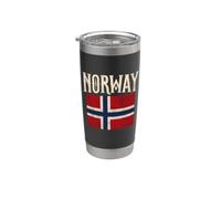 Norway with Norwegian Flag Colors. Men, Women & Kids Vaso térmico de acero inoxidable de doble pared