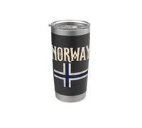 Norway with Norwegian Flag Colors. Men, Women & Kids Vaso térmico de acero inoxidable de doble pared