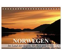 Norwegen - Im Land der Sagen, Mythen und Trolle (Tischkalender 2026 DIN A5 quer), CALVENDO Monatskalender: Die landschaftliche Schönheit des Königreiches Norwegen