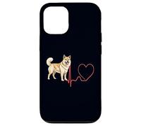 Norwegian Buhund Dog Heartbeat EKG Funny Dogs Lover Dueño Carcasa para iPhone 12/12 Pro