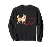 Norwegian Buhund Dog Heartbeat EKG Funny Dogs Lover Dueño Sudadera