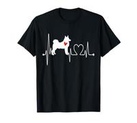 Norwegian Buhund My Heartbeat ECG Dogs My Cardio Dog Lovers Camiseta