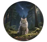Norwegian Forest Cat 1000 Piezas Puzzles Para Adultos Y Niños Obra De Arte De Juego De Rompecabezas Animals Rompecabezas Circular Educación Intelectual Educativo Preescolar De Aprendizaje Temprano Par