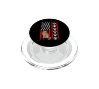 Norwegian Forest Cat 4th of July Patriotic American Flag PopSockets PopGrip para MagSafe