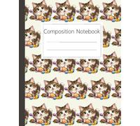 Norwegian Forest Cat Composition Notebook for Kids and Adults with Cute Kitten Patterns: Adorable Fluffy Feline Journal for School Students and Pet Lovers with Aesthetic Design