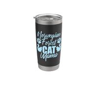 Norwegian Forest Cat Mamá Mascota Vaso térmico de acero inoxidable de doble pared