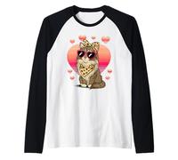 Norwegian Forest Cat Valentines Day Camiseta Manga Raglan