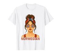 Norwegian Girl Norway Flag Norwegian Girlfriend Wife Camiseta