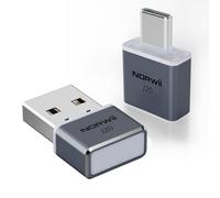 Norwii Mouse Jiggler USB-AC Metal Indetectable sin Drivers Interruptor ON/Off Táctil Auto Mover Cursor Mantiene PC Portátil Siempre Activo Evita Suspensión Windows Mac Plug & Play Compacto Teletrabajo