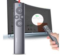 Norwii N95s Pro Destacar Presentador Recargable, Puntero Luz Digital/físico y Puntero de presentador Air Mouse, Soporte Resaltar Magnificar Temporizador LED LCD