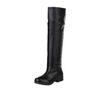 NoryNick Botas altas Anime Cosplay Botas hasta la rodilla Botas de equitación Gigant Zapatos Cosplay Botas Largas Botas de cuero Halloween Carnaval Disfraz, Negro , 44 EU