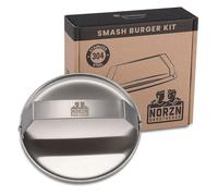 Norzn Brothers Prensa para Hamburguesas 15 cm, Smash Burger, Acero INOX 304 | Aplastador de Hamburguesas o Smasher, Sella la Carne y Mantiene Todo el Jugo, Bacon Press y Steak Press, Garantía 10 Años