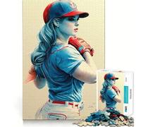 Nos Encanta el béisbol Rompecabezas de 1000 Piezas para Adolescentes Estimula la Mente Diversión Alta precisión Manualidades relajación Mental Actividad para desconectar (38x26cm)