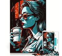 Nos Encanta el café Rompecabezas de 1000 Piezas para Adolescentes Estimula la Mente Diversión Manualidad de Corte de Alta precisión Actividad Relajante para desconectar (38x26cm)