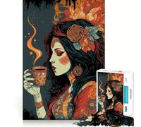 Nos Encanta el café Rompecabezas de 1000 Piezas para Adolescentes Juego Divertido y Entrelazado sin Huecos Actividad Nocturna Familiar para divertirse (50x75cm)