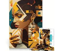 Nos Encanta el café Rompecabezas de 1000 Piezas para Adolescentes Juego Que estimula el Cerebro Encaje Huecos Actividad Relajante para Grupos en Interiores (38x26cm)