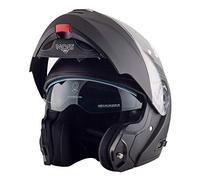NOS Helmets NS0800XSBM - Casco de Moto abatible HRPolymer, homologado ECE22-05, Negro Mate, XS