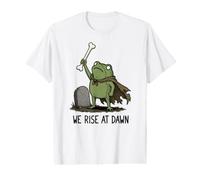 Nos levantamos al Amanecer Temporada Espeluznante Rana Meme Zombie Halloween Camiseta gráfica económica
