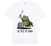 Nos levantamos al Amanecer Temporada Espeluznante Rana Meme Zombie Halloween Comfort Colors Adult Heavyweight T-Shirt