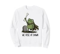 Nos levantamos al Amanecer Temporada Espeluznante Rana Meme Zombie Halloween Sudadera