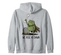 Nos levantamos al Amanecer Temporada Espeluznante Rana Meme Zombie Halloween Sudadera con Capucha