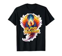 Nos levantamos juntos Phoenix Fire Bird Rising Ashes Grupo de equipo Camiseta