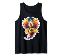 Nos levantamos juntos Phoenix Fire Bird Rising Ashes Grupo de equipo Camiseta sin Mangas