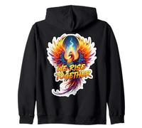 Nos levantamos juntos Phoenix Fire Bird Rising Ashes Grupo de equipo Sudadera con Capucha