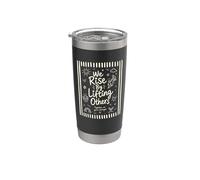 Nos levantamos levantando a otros motivación de bondad inspiradora Vaso térmico de acero inoxidable de doble pared