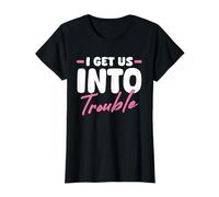Nos meto en problemas para emparejar a mejores amigas, mejores amigas, chicas y mujeres Camiseta