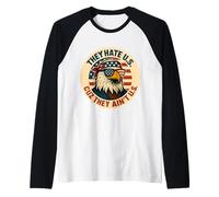 Nos odian porque no son US Eagle American 4 de julio Camiseta Manga Raglan