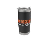 Nos rescatamos unos a otros maltratados salvar adopción Animal Rescue Vaso térmico de acero inoxidable de doble pared