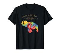 Nos UNE Un Mismo Corazon Venezuela Watercolor Map Camiseta