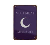 Nos Vemos A Medianoche Cartel De Metal Divertido Letrero De Lata Resistente Y Duradera Letreros De Estaño para Bar Aire Libre Granja 20X30Cm
