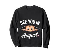 Nos vemos en Agosto Anuncio de Embarazo Baby Shower Nueva ma Sudadera