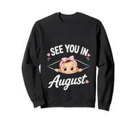 Nos vemos en Agosto Revelación de Embarazo Baby Shower Niña Sudadera